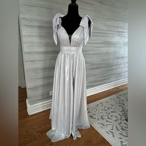 Silver Mac Duggal Dress